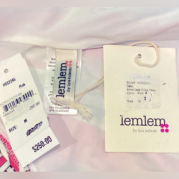 NWT Lemlem Amira Geo Print Belted Pink One-Piece - Sz M - Picture 8 of 13